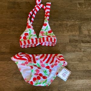 Baby Bikini cherry print 7-12 months